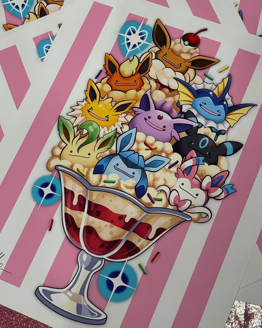 11x14  elemental creatures dessert Print